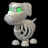 Halloween White Skeleton Dog