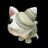 Halloween White Mummy Cat